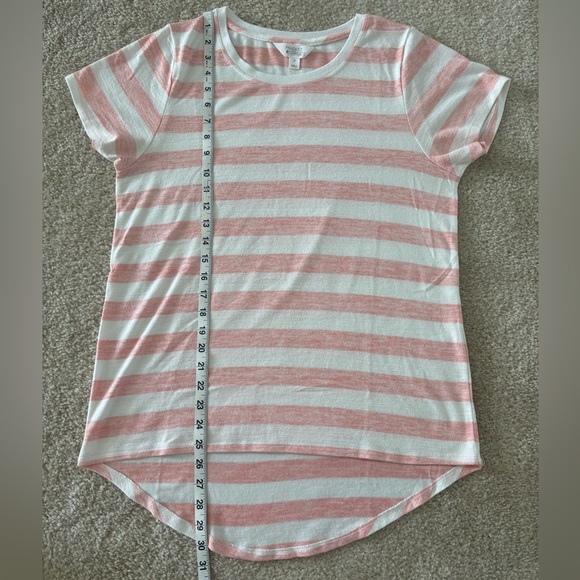 Market & Spruce Pink and White Striped Tee - Picture 8 of 8